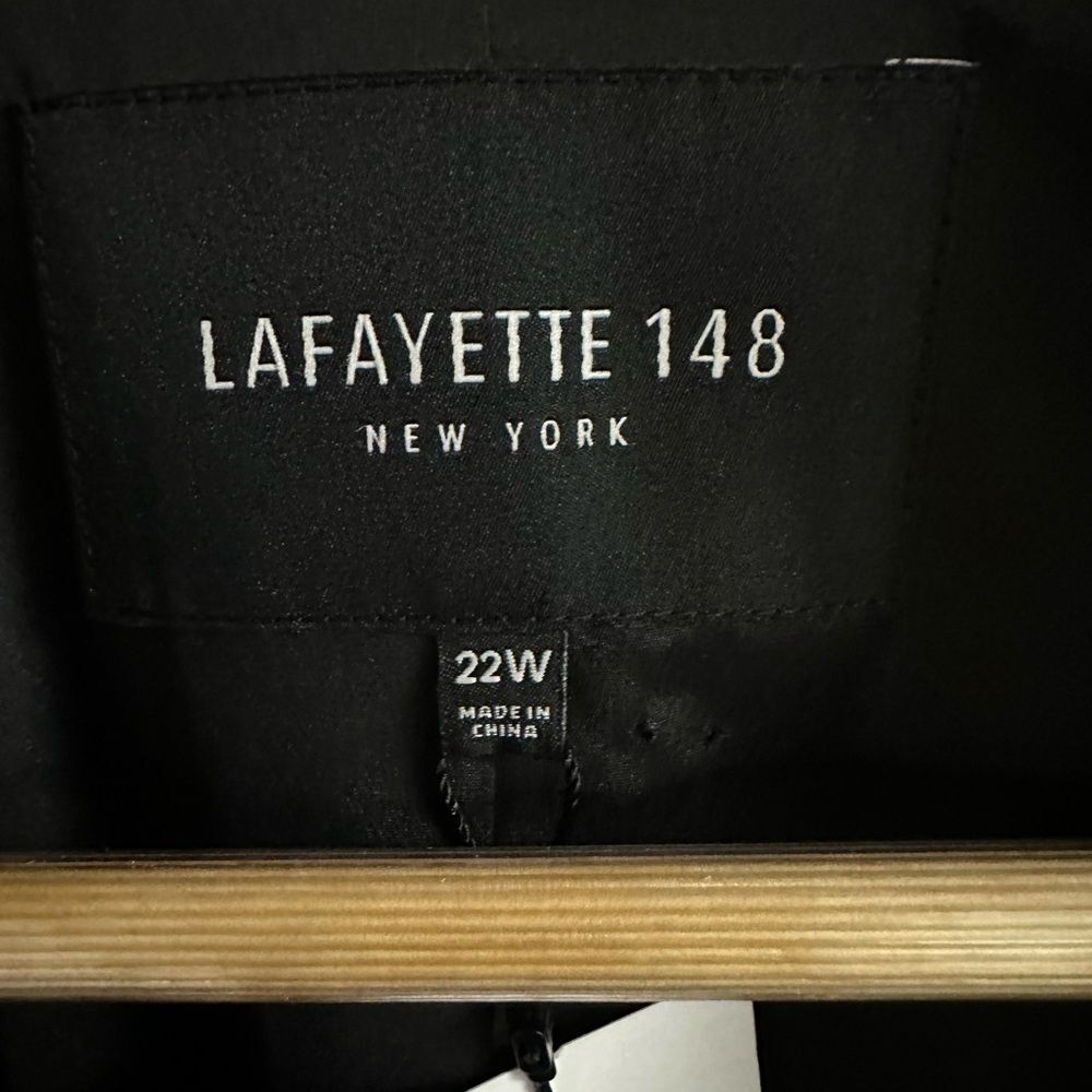 NWT Lafayette 148 New York Black Wool Stretch Blazer Sport Coat Plus Size 22W - Picture 2 of 6
